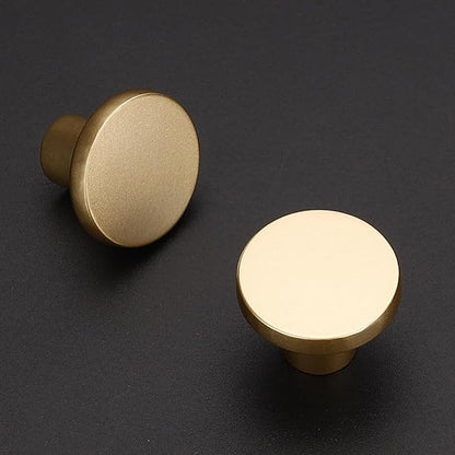 Ravinte 5 Pack Cabinet Knobs Champagne Gold Kitchen Cabinet Knobs Round Dresser Drawer Pulls Closet Door Pulls 1-1/5 Inch