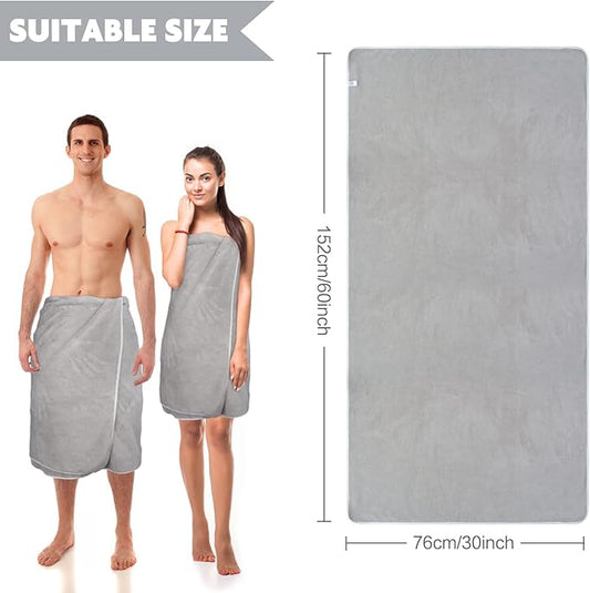 KinHwa Microfiber Bath Towel Large Bathroom Towel Absorbent Shower Towels Soft Bath Towels Large Size for Women Men Ideal for Spa, Swimming, Pool Light Gray 2 Pack 30inch x 60inch