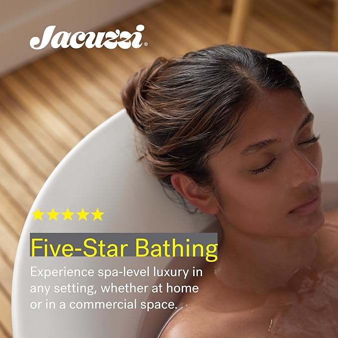 Jacuzzi SIGNATURE Acrylic Drop-In Bathtub, Soaking Sanctuary, Slip Resistant, Right Drain Placement, 60" (L) x 36" (W), Rectangle, 3-Tile Flange, White