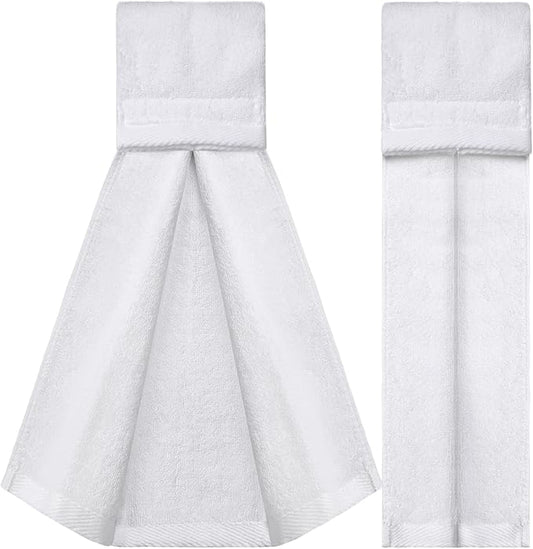 Shimeyao 2 pcs 2 Pcs Cotton Sports Football Towel with Closure Pitching Football Sweat Towel for Sports Gym Men Women Accessories(White,Classic)
