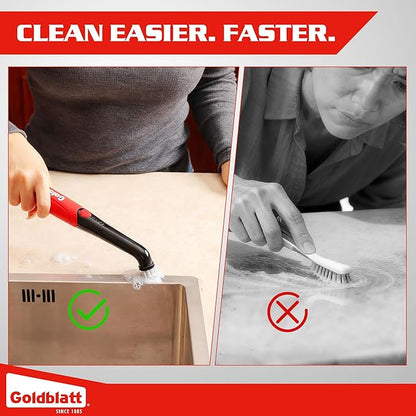 Goldblatt Electric Spin Scrubber Cordless, Power Scrubber with Battery Indicator Light, IPX6 Waterproof, Electric Cleaning Brush for Grout, Tile, Bathroom, Kitchen, Tub Cleaning