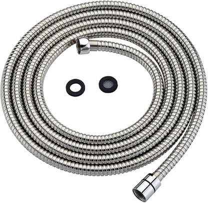 Purelux Shower Head Hose 118 Inches (3 Meters or approx. 10 Feet) Extra Long Handheld Showerhead Extension, Universal Replacement Made of Stainless Steel Polished Chrome