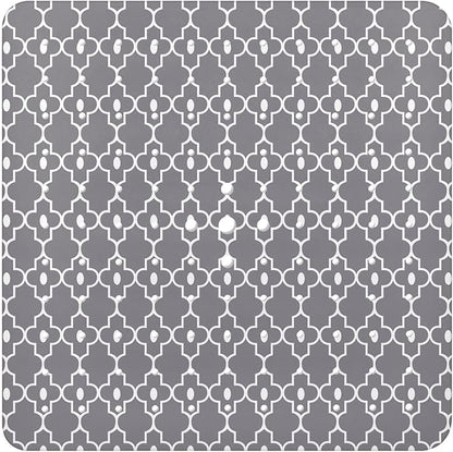Bathtub Mat Non Slip, Grey Square Bath tub Mat Shower Floor Mat with Suction Cups for Adults Kids Elderly 21 X 21 Inch