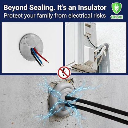 Moldable Waterproof Silicone Putty for Bathroom Wall & Pipe Gaps, Reusable & Pliable Repair Sealant (Black)