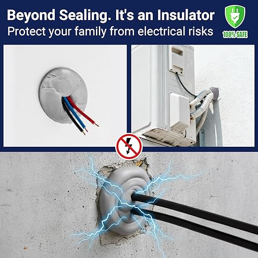 Moldable Waterproof Silicone Putty for Bathroom Wall & Pipe Gaps, Reusable & Pliable Repair Sealant (White)