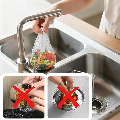 Disposable Sink Strainer – 200 Pack Kitchen Sink Strainer Bags,Disposable Anti-Clogging Drain Covers,Essential Filter Nets for Most Sink Strainers (4.0 x 4.0 Inch)