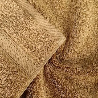 Superior Egyptian Cotton Pile 3 Piece Towel Set, Includes 1 Bath, 1 Hand, 1 Face Towel/Washcloth, Ultra Soft Luxury Towels, Thick Plush Essentials, Guest Bath, Spa, Hotel Bathroom, Toast
