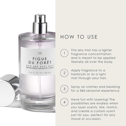 Le Monde Gourmand Lait de Coco Hair & Body Mist - 3.4oz (100ml) - Bergamot, Vanilla, Coconut Fragrance Notes