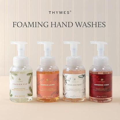 Thymes Foaming Hand Wash with Aloe & Glycerin - Fall Scented Foaming Hand Soap with Pump - Fall Decor - Fall Soap with Notes of Nutmeg, Cinnamon, Clove & Creamy Pumpkin (Pumpkin Laurel, 10.3 fl oz)