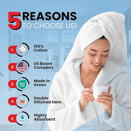 Infinitee Xclusives 100% Cotton Luxury Bath Towels Set of 2 (27x54 Inches) (Tranquil Navy, Bath Towels - Pack 2)