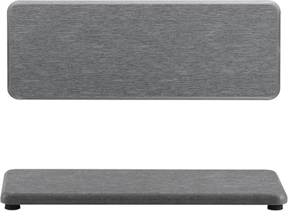 2 Pcs Water Absorbing Stone Trays, Kitchen/Bathroom Sink Soap Dish, Diatomite Tray Used for Hand Soap & Cosmetic Bottles in The Modern Home, 3.15" W x 8.7" L, Gray