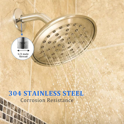 4 Inch Shower Arm Flange Oversized Plumbing Cover Plates,Universal Extra Large Replacement Escutcheon Cover Plate for Covering Gaps,Holes,Fits All Standard 1/2" Pipes,Brushed Nickel(2 PACK)
