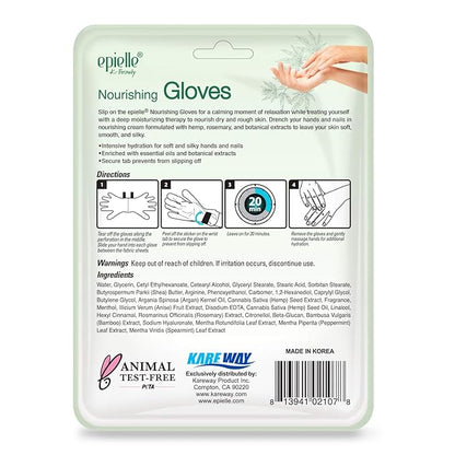 Epielle Relaxing & Nourishing Hand & Foot Masks, Repair and Soften Dry, Overworked Skin, Self Care Gifts for Women, Spa Kit, Stocking Stuffers, 6 Moisturizing Gloves & 6 Moisturizing Socks