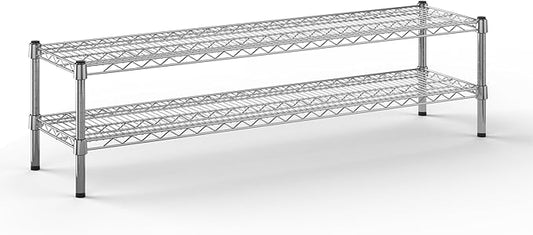 14" Deep x 54" Wide x 14" Height Wire Shelving Kit | 2-Tier | NSF Commercial Storage Rack Unit