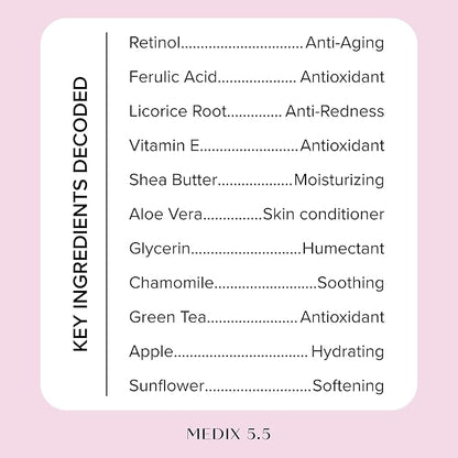 MEDIX Fragrance Free Firming Retinol Body Lotion + Brightening Vitamin C Cream 2pc Skin Care Set | Crepey Skin Care Treatment | Anti Aging Body Cream & Face Moisturizer For Crepe Skin & Dark Spots