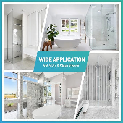 Shower Door Bottom Seal,2 PCS 3/8" X 36" Shower Door Sweep for 3/8 Inch Glass,Frameless Glass Door Seal Strip to Seal 11mm Gap,Stop Shower Leaks and Create a Water Barrier