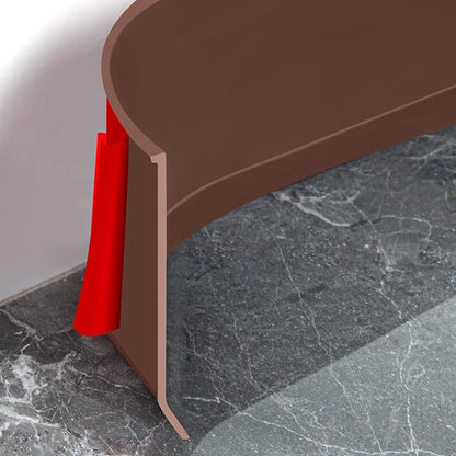 Flexible Baseboard Molding Trim 6 Inch Self-Adhesive Vinyl Wall Base Peel and Stick Cove Base Rubber Wall Baseboard Moulding Trim (60Ft, Brown)