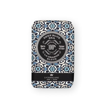 La Chatelaine Luxury Bar Soap Trio Gift Set Tin | Made in France | Natural and Organic | Shea Butter Formula | 3 x 8.8 oz / 250g - Red Mosaic Soap Trio (Deep Blue Sea, Sandalwood, Citrus Zest)