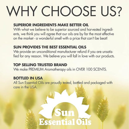 Sun Essential Oils – 4 oz Australian Sandalwood Essential Oil with Dropper for Diffuser, Skin, Aromatherapy Massage, Humidifier, Scent for Candle, Lotion & Soap Making at Home, Fragrance for Room