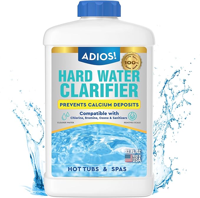 Hot Tub Hard Water Calcium Remover with Scale and Stain Clarifier, Soften Treat and Reduce Spa and Pool Deposits - Quart (32 oz)