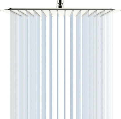 SR SUN RISE 16 Inch Extra Large Rain Shower Head Brushed Nickel 304 Stainless Steel High Pressure Rainfall Showerhead Ultra Thin Water Saving