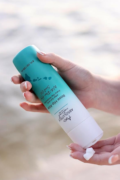 Absolutely Natural After Sun Lotion & Moisturizer with Aloe Vera, Rose Hip Oils, & Vitamin E | Helps Prevent Anti-Aging & Sunburn Relief - 8 Fl Oz