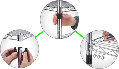 24" Deep x 30" Wide x 74" Height Wire Shelving Kit | 8-Tier | NSF Commercial Storage Rack Unit
