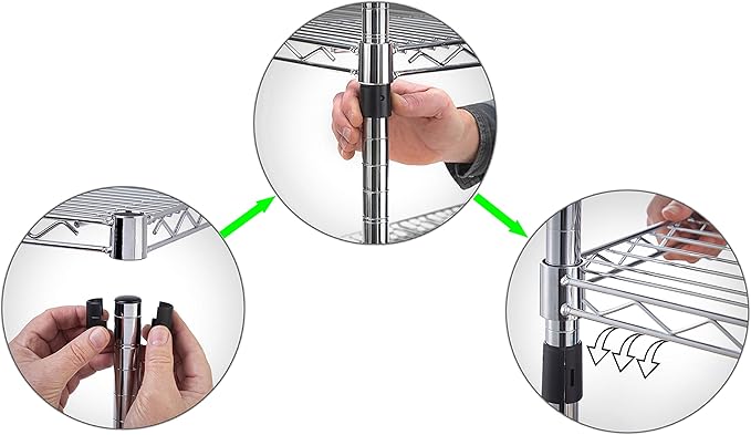 21" Deep x 42" Wide x 74" Height Wire Shelving Kit | 8-Tier | NSF Commercial Storage Rack Unit