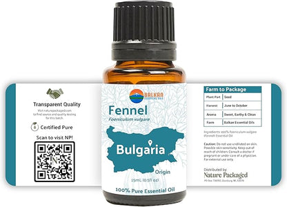 Fennel Essential Oil (Sweet Fennel) - Direct from Balkan Essential Oils - Pure Aromatherapy Diffuser Oils | 100% Pure Therapeutic Grade Natural Aceite de Hinojo 2lbs