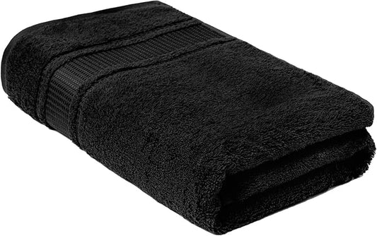 Melissa Linen, Bath Sheet, 100% Turkish Cotton Towel for Bathroom, Absorbent, Quick Dry, Durable and Soft Shower Towel, 35 in x 60 in Large, Spa and Hotel Quality, Jet Black