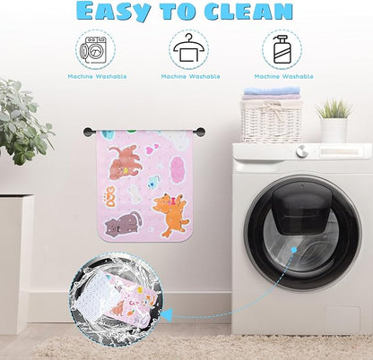 Baby Bath Mat for Tub Non Slip Kids Bathtub Mat Extra Long 40X16 Inch Toddler Bath Tub Shower Mat Anti Slip with Suction Cups & Drain Holes, Machine Washable (Cat Dog)