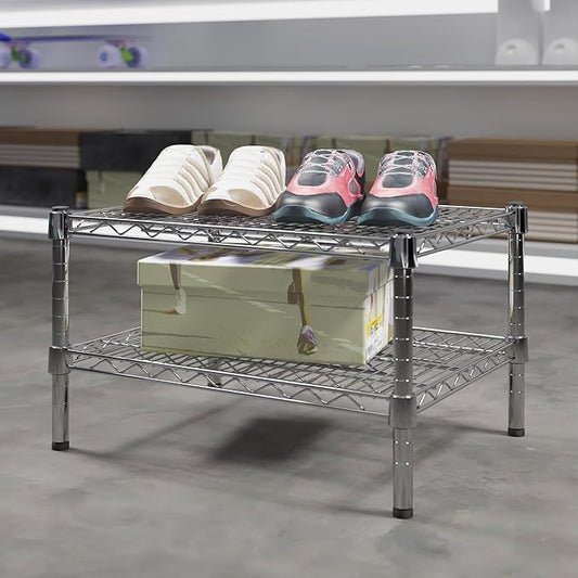 18" Deep x 24" Wide x 14" Height Wire Shelving Kit | 2-Tier | NSF Commercial Storage Rack Unit