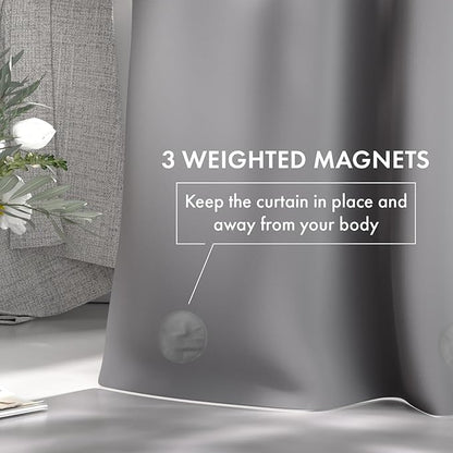 AmazerBath Extra Long Shower Curtain Liner, Grey Shower Liner 84 Inches Long, 72x84 Plastic Shower Curtain Liner, Cute Tall Shower Liner, PEVA Bathroom Shower Curtain Liners with 3 Magnets