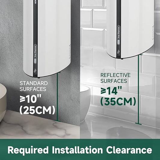 29fl.oz/850ml Commercial Automatic Liquid Soap Dispenser Wall-Mounted Large Capacity Model AD1209 White