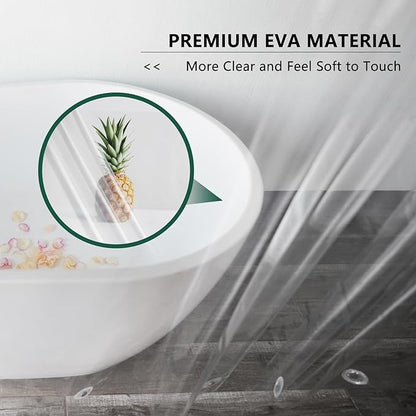 AooHome Stall Clear Plastic Shower Curtain Liner, 36x72 Premium Light Weight EVA 4G Plastic Bathroom Shower Liner with Rustproof Metal Grommets and 3 Magnets for Shower Stall(No Hooks)