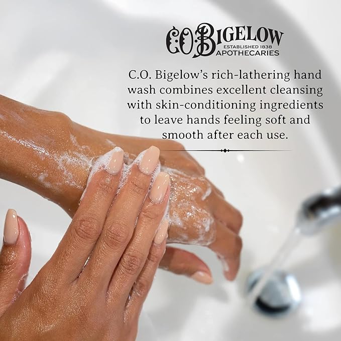 C.O. Bigelow Iconic Collection Amber Hand Wash, Scented Hand Soap with Aloe Vera and Shea Butter, 10.5 fl oz