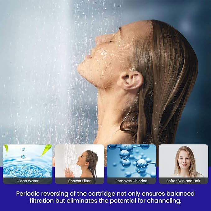 Crystal Quest Shower Filter without Shower Head - Chrome - Advanced Multi Stage Filtration for Cleaner Water - Removes Chlorine, Heavy Metals - Promotes Healthier Skin, Softer Hair - Long-Lasting