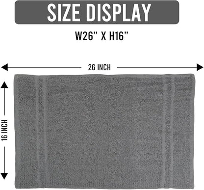 Salon Towels – 50 Pack Grey Hand Towels 100% Cotton Spa Towels – 16x27 inches Highly Absorbable Facial Towels Gym Towels Hair Towels and Face Towels Bulk Small Towels (Not Bleach Proof)