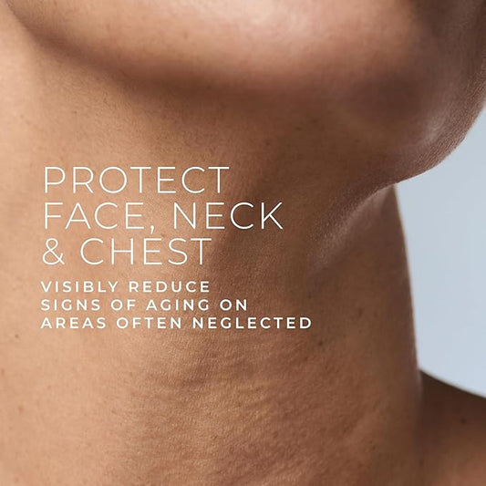 RoC Multi Correxion 5 in 1 Chest Neck Face Moisturizer Face Cream with SPF 30 for Visible Wrinkle and Neck Firming and Tightening, Oil Free Skin Care, 1.7 oz (Packaging May Vary)
