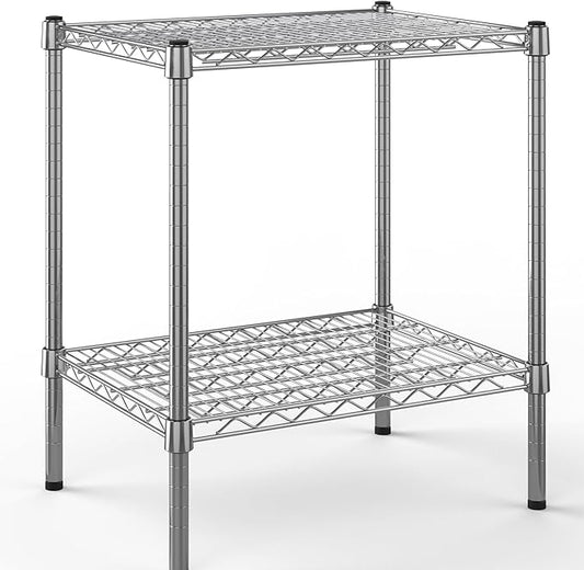 18" Deep x 24" Wide x 27" Height Wire Shelving Kit | 2-Tier | NSF Commercial Storage Rack Unit