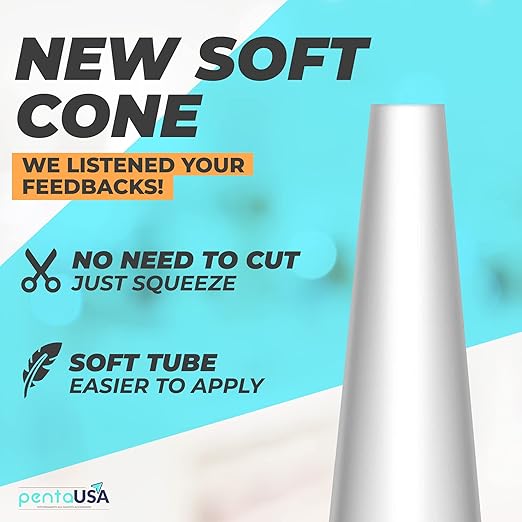 PentaUSA Tile Grout - Large Grout Filler Repairs Renews Tube, Fast Drying Grout Repair Kit, Odorless Formula - Grout Floater Included - 13.4oz / 380gr (Cream)