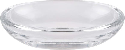 Barski Glass Soap Dish - Bar Holder - Tray - - Oval - 5.75" Length - Very Thick Glass - for Bathroom and Shower - Kitchen - Sink - Powder Room - Classic Clear Made in Europe