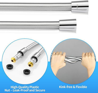 Extra Long Replacement Shower Hose Extension Handheld Shower Head Hose 90 Inches Flexible and Durable with Brass Insert and Nut