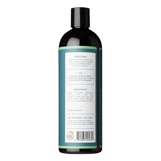 Aleavia Body Cleanse – Organic & All-Natural Prebiotic Body Wash with Organic Cucumber and Bitter Melon – Nourish Your Skin Microbiome – 16 Oz