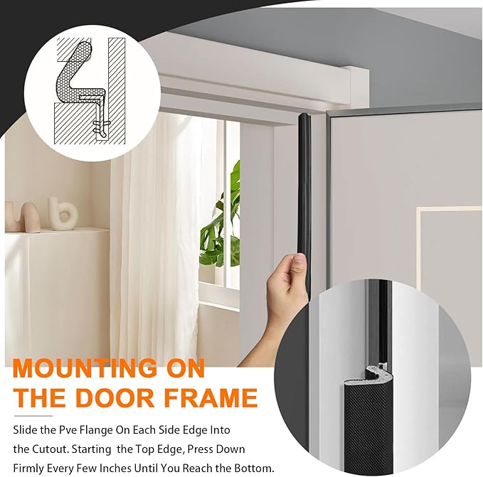 Storystore Door Weather Stripping 39 FT, Foam Kerf Weather Stripping Door Seal for Doors and Windows Insulation with Slot Card Frame