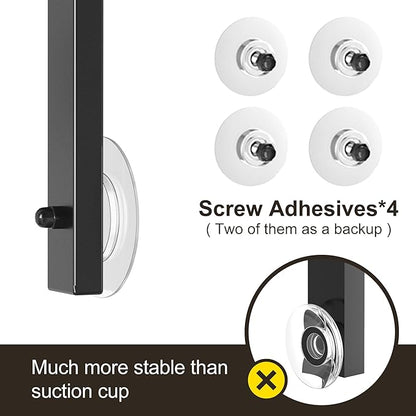 Orimade Adjustable Anti-slip Shower Caddy over Head, Rustproof Bathroom Hanging Shower Organizer with 2 Hooks for Razor, No Drilling Shower Shelves Storage Rack 3 Tier, Grey