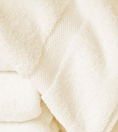 Delara 100% Organic Cotton Towels 650 GSM Plush Feather Touch Quick Dry Wash Cloth, Pack of 12 GOTS Certified, Oeko-Tex Green Certified, Organic Cotton Wash Cloth, 13"X13"
