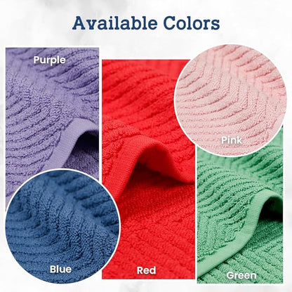 Casa Lino 100% Cotton Bath Mat Set of 2 (NOT A Rug) - 34" x 22" Bathroom Floor Towels - Machine Washable, Soft, Highly Absorbent & Quick Dry Bath Floor Towel (Navy)