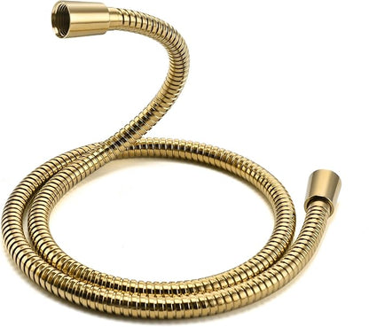 Shower Hose Replacement For Cleaning 304 Stainless Steel Shower Head Hoses 59 Inches High Pressure Bidet Hose Flexible Rose Gold Extension Showerhead Hoses Extra Long (Gold, 48 In)