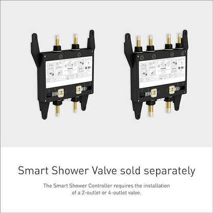 Moen Matte Black Smart Shower 4-Outlet Digital Water Controller for Thermostatic Shower Valve, TS3304BL
